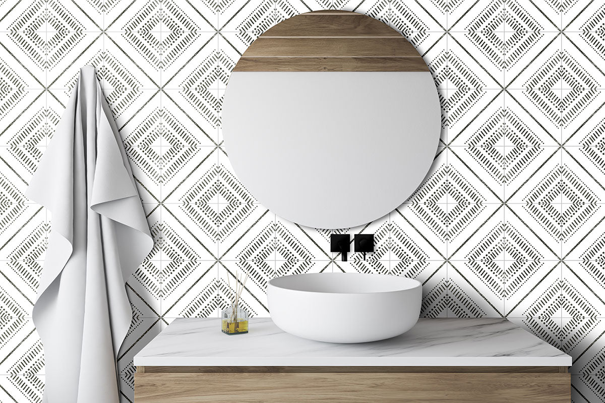 Zaria Tessa 8X8 Floor or Wall Tile - Shop at Home Craft Studio - 8