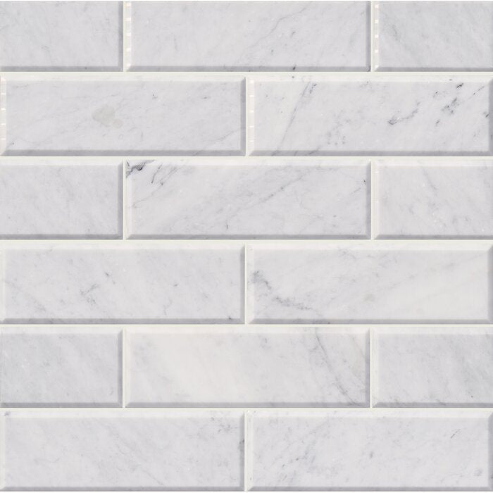 Arabescato Carrara 4X12 Honed And Beveled