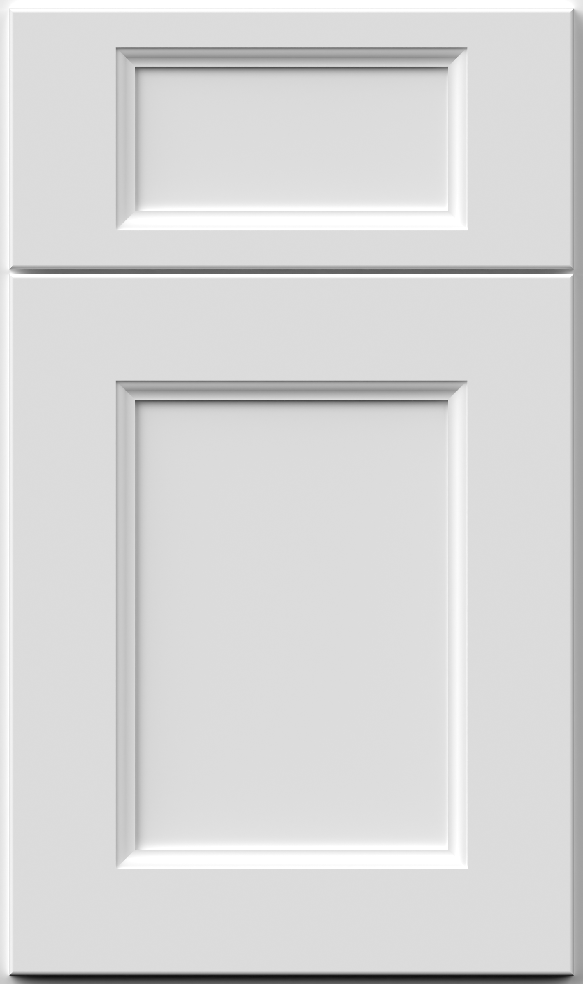 Allure Nexus Frost cabinet door in clean white finish, showcasing minimalistic design for modern kitchens.