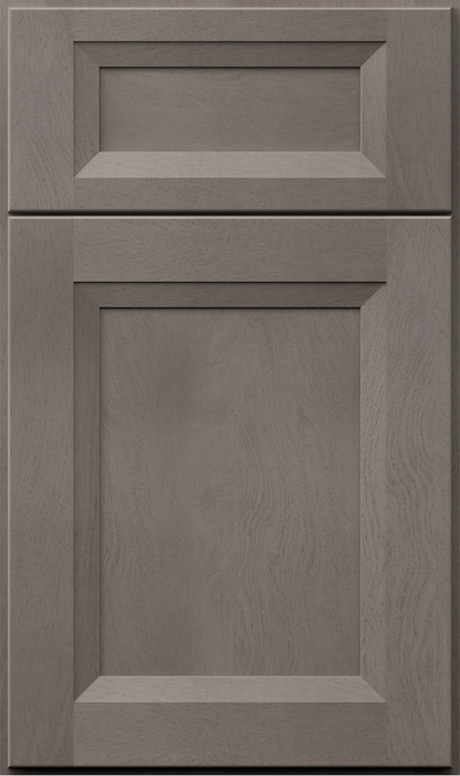 Fabuwood Onyx Horizon kitchen cabinet, grey with pink undertones, shaker-style design for modern and traditional kitchens.