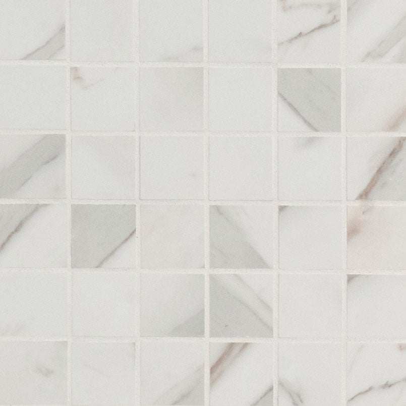 Pietra Calacatta 2X2 Mosaic Matte