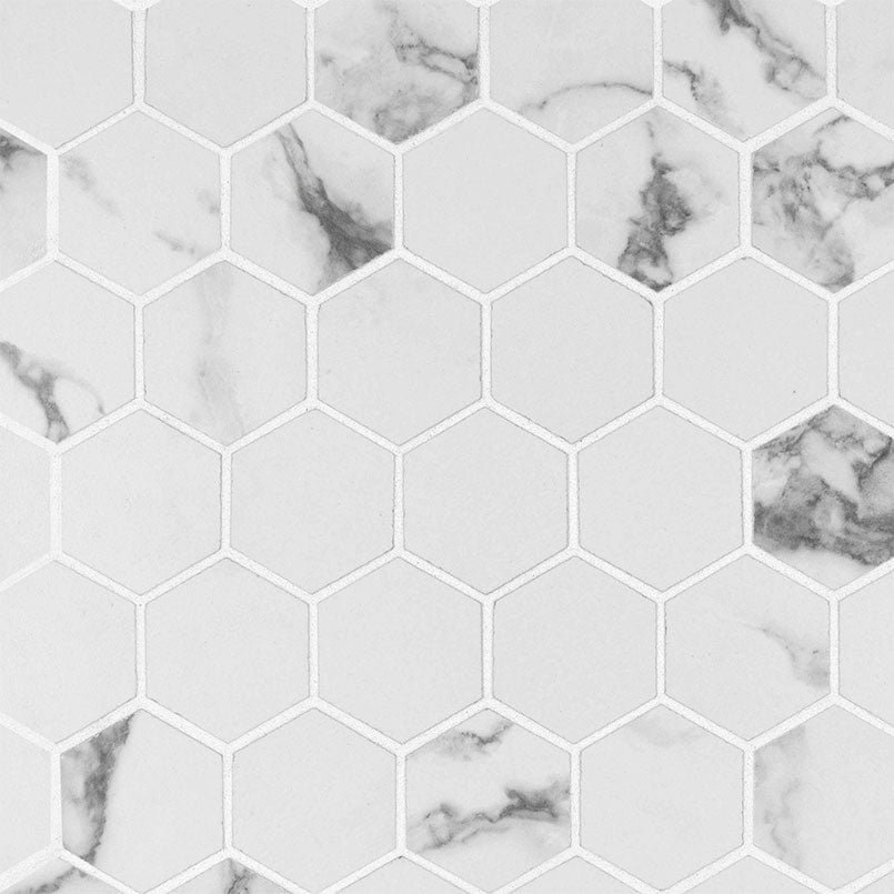 Pietra Statuario 2X2 Hexagon Mosaic