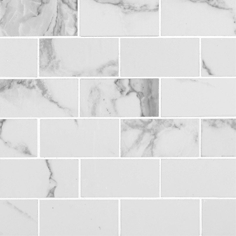 Pietra Statuario 2X4 Mosaic