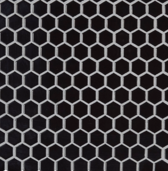 Black Glossy 1" Hex 6Mm