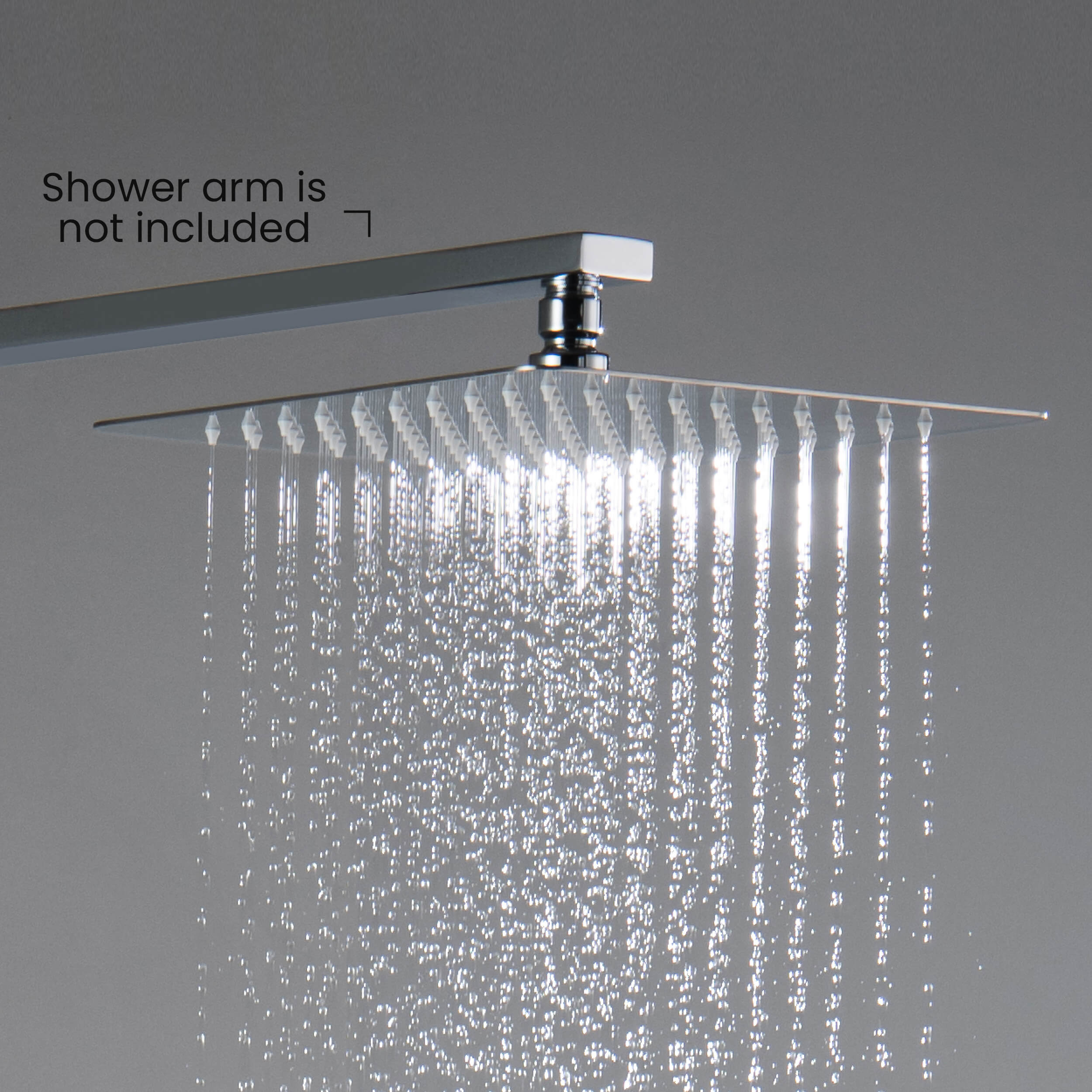 Quadra 10" Metal Rain Shower Head 2mm Ultra Thin Profile  - RS101