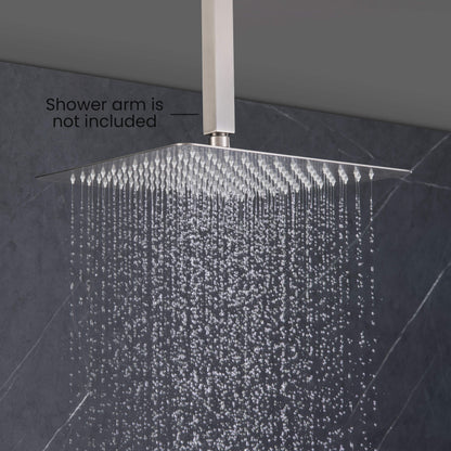 Quadra 12" Metal Rain Shower Head 2mm Ultra Thin Profile - RS103