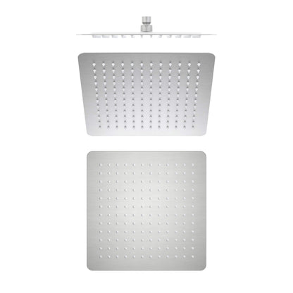 Quadra 12" Metal Rain Shower Head 2mm Ultra Thin Profile - RS103