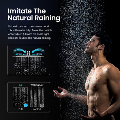 Quadra 12" Metal Rain Shower Head 2mm Ultra Thin Profile - RS103