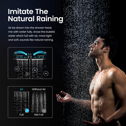 Quadra 12" Metal Rain Shower Head 2mm Ultra Thin Profile - RS103