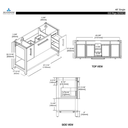 Riga 48 Inch Vanity – Double Sinks