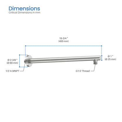 Halo 16" Wall Mounted Shower Arm - SA1600