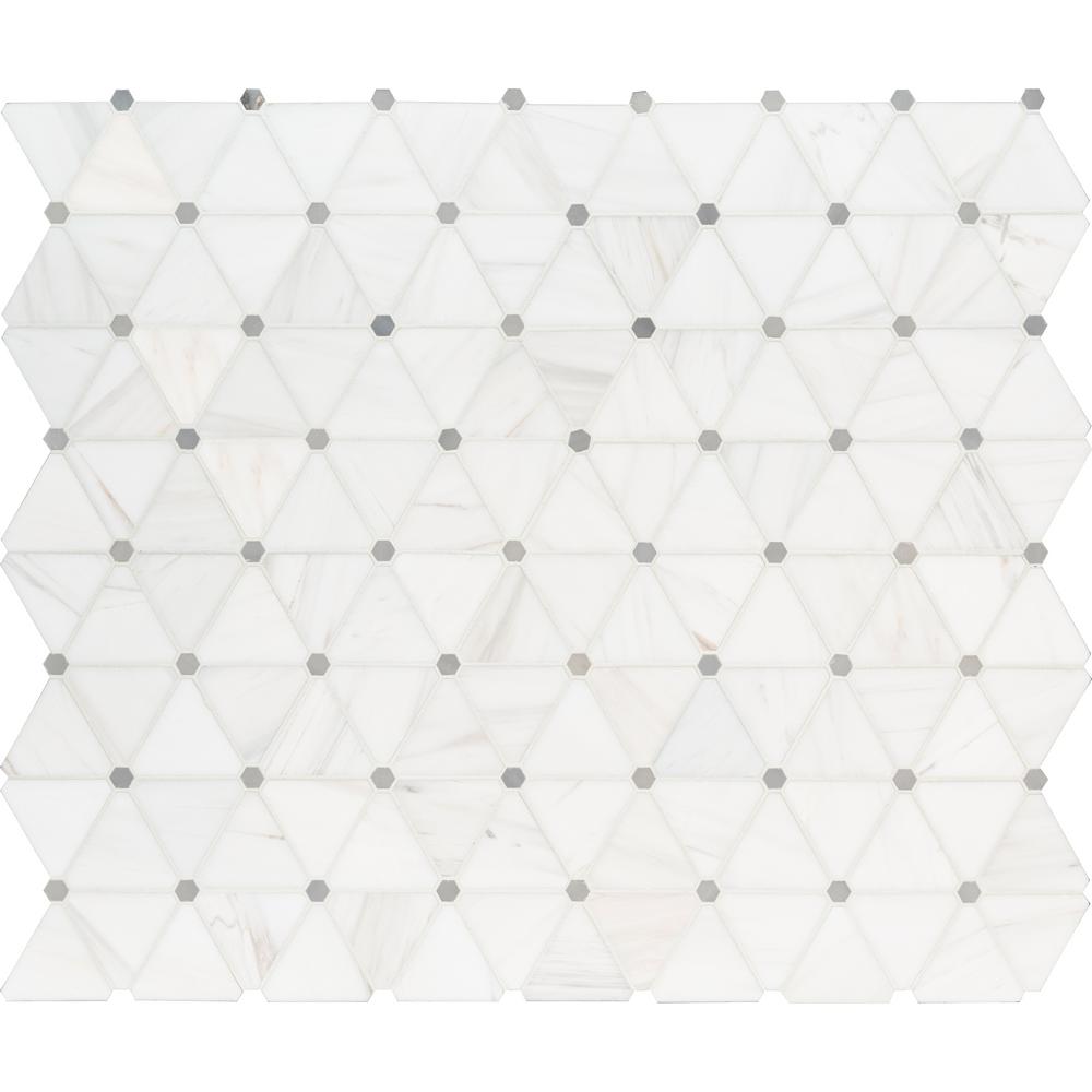 Bianco Dolomite Pinwheel Mosaic