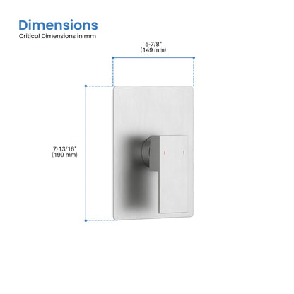 Quadro Single Function Rough-in Valve Trim Plate - SVT2-1