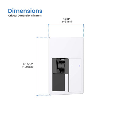 Quadro Single Function Rough-in Valve Trim Plate - SVT2-1