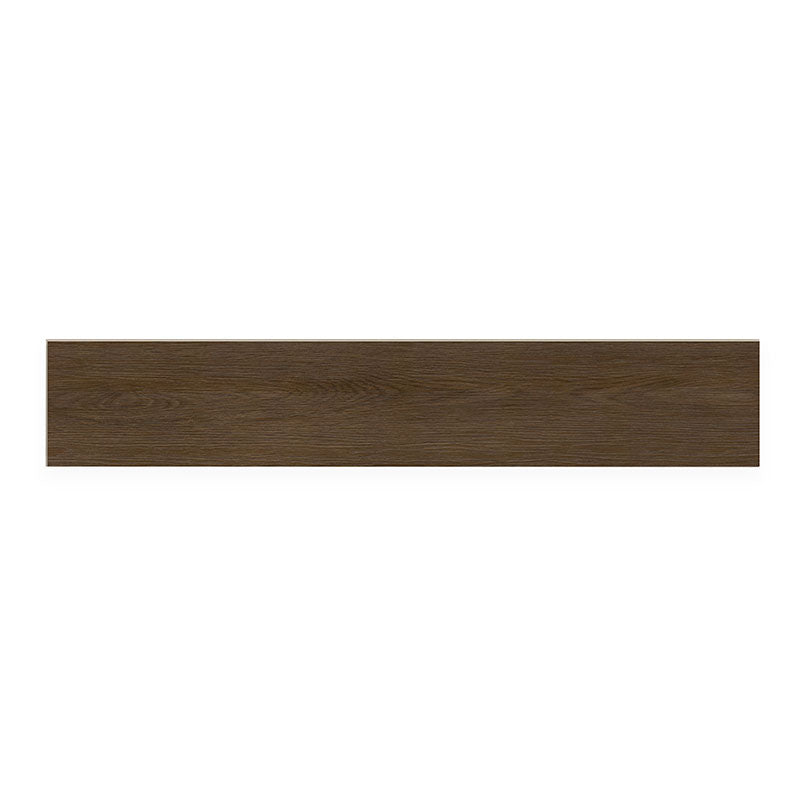 Studio Adlar 8.98x48.03 9mm 30mil low gloss luxury vinyl tile in dark brown color.