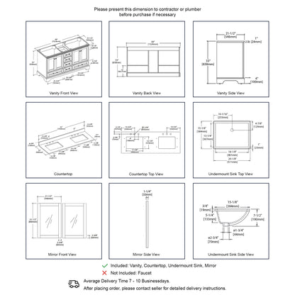 Copenhagen 60″ Vanity