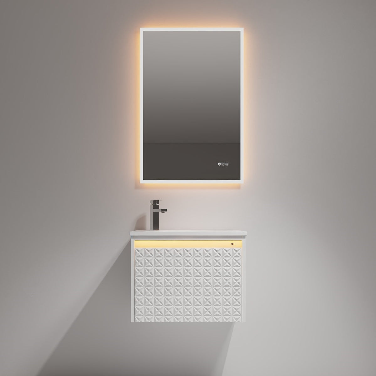 Thun 24″ Vanity With Droplet-Shaped Basin (LED Illuminated)