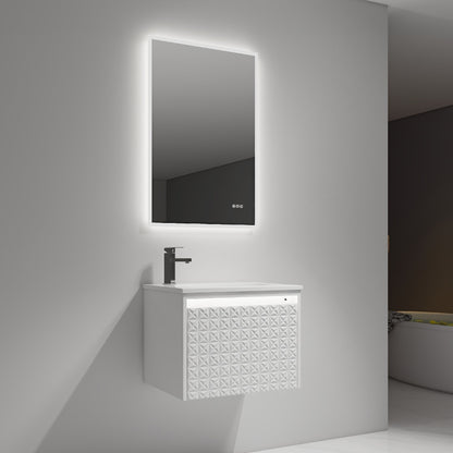 Thun 24″ Vanity With Droplet-Shaped Basin (LED Illuminated)