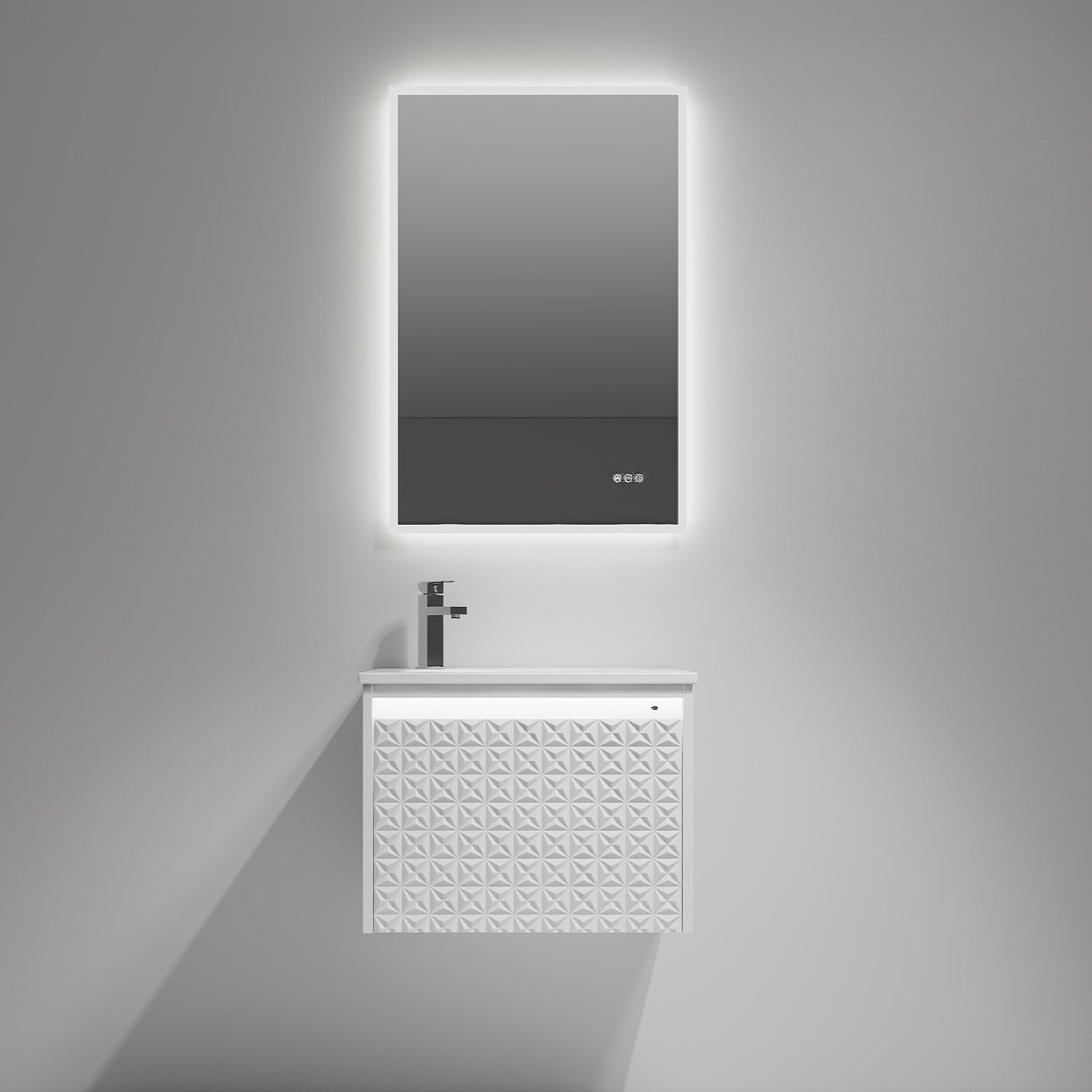 Thun 24″ Vanity With Droplet-Shaped Basin (LED Illuminated)