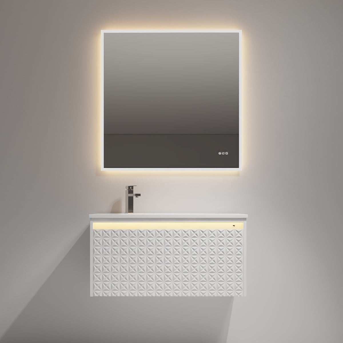 Thun 36″ Vanity With Droplet-Shaped Basin (LED Illuminated)
