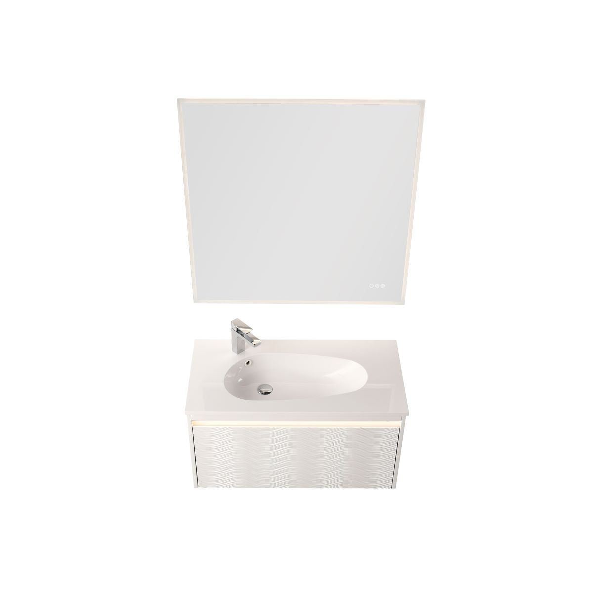Voyage 36″ Vanity With Droplet-Shaped Basin (LED Illuminated)