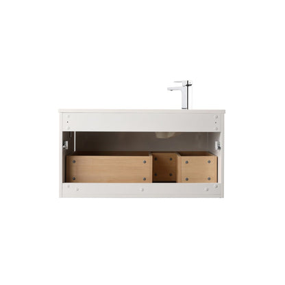 Voyage 36″ Vanity With Droplet-Shaped Basin (LED Illuminated)