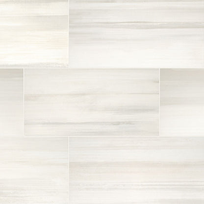 Watercolor Bianco Chevron 12X15 Mosaic