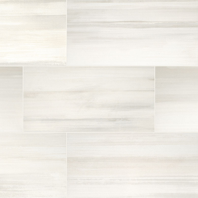 Watercolor Bianco Chevron 12X15 Mosaic