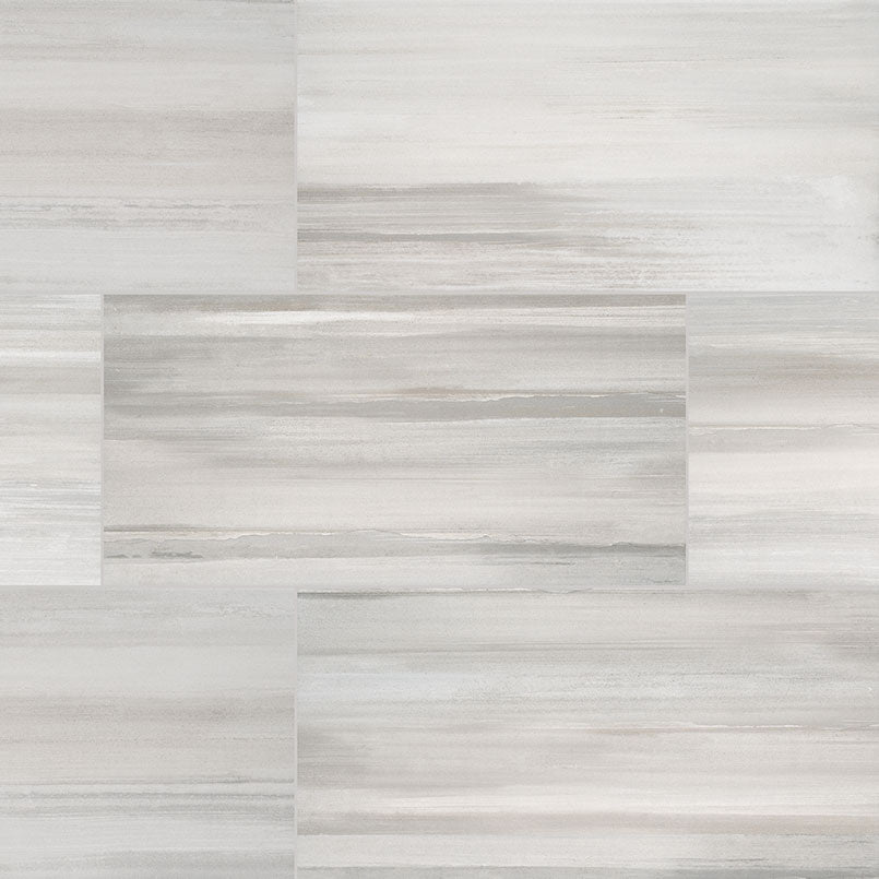 Watercolor Grigio Chevron 12X15 Mosaic