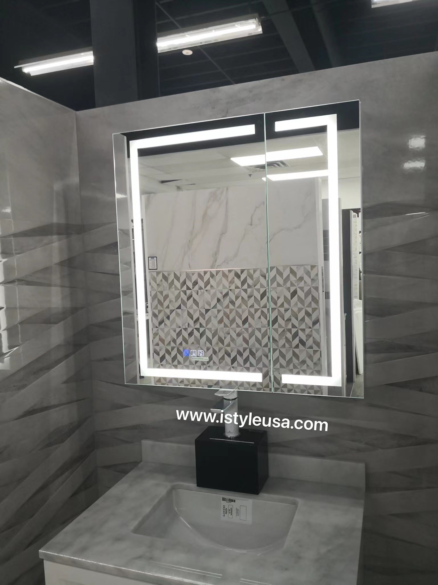 24" LED Ana Medicine Cabinet (Surface Mount/Recessed) (Left Hinge)