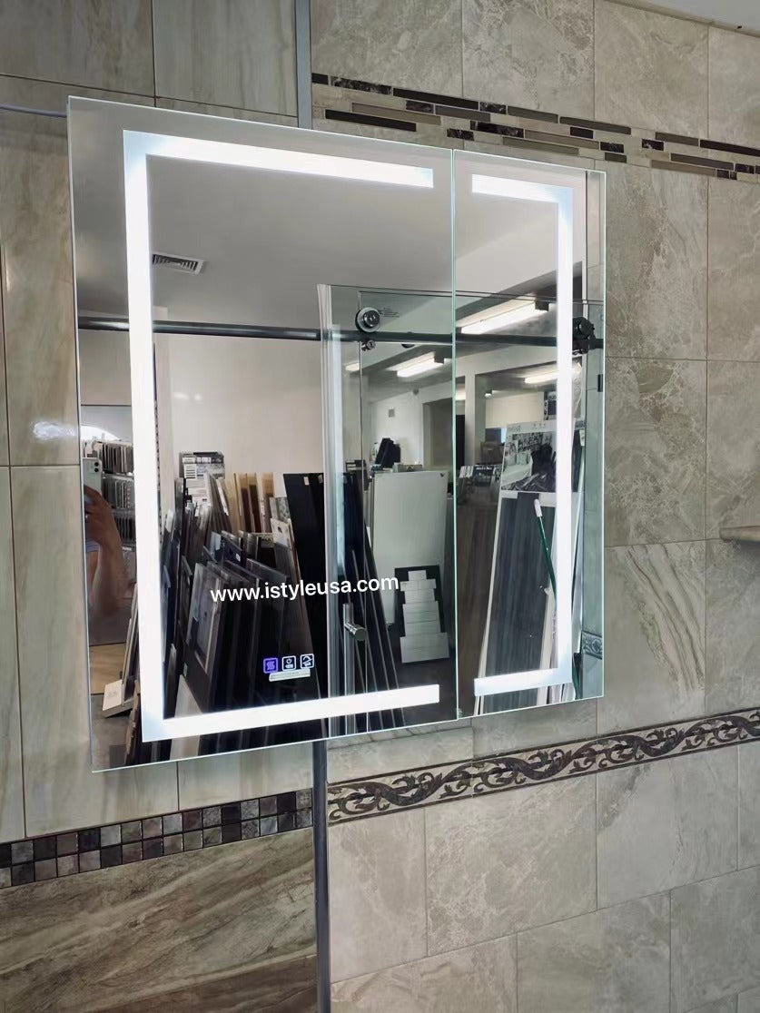 24" LED Ana Medicine Cabinet (Surface Mount/Recessed) (Left Hinge)