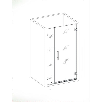 1PC Miko Hinge Door (Brushed Nickel)