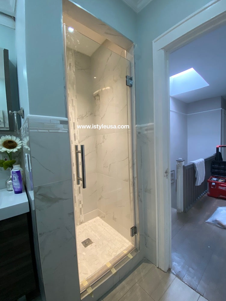 Pre-Made glass only for  hinge custom Door  3/8"