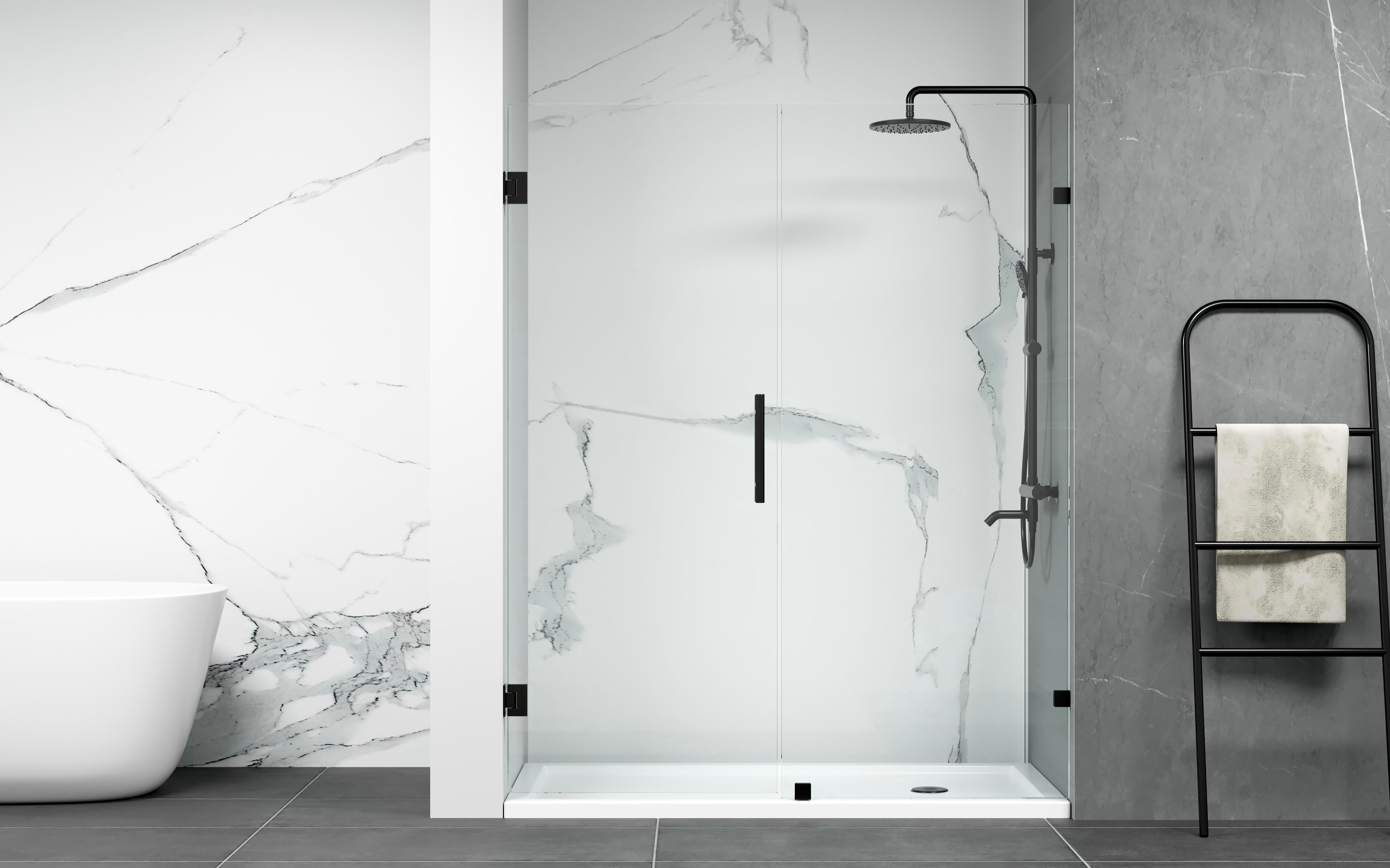 Pre-Made glass only for  hinge custom Door  3/8"