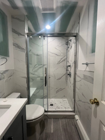 42" Monaco Sliding Shower Door (5/16" thickness) (3 Panels) (Chrome)