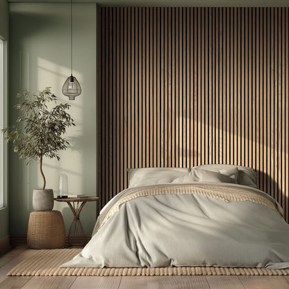 Natural Acoustic Wood Slat Panels
