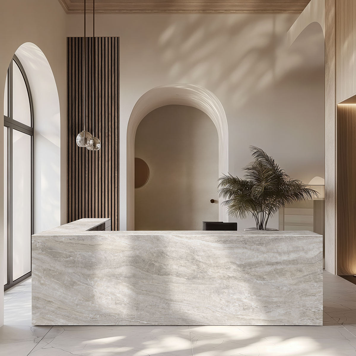 Tawny Acoustic Wood Slat Panels