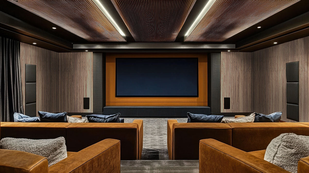 Tawny Acoustic Wood Slat Panels