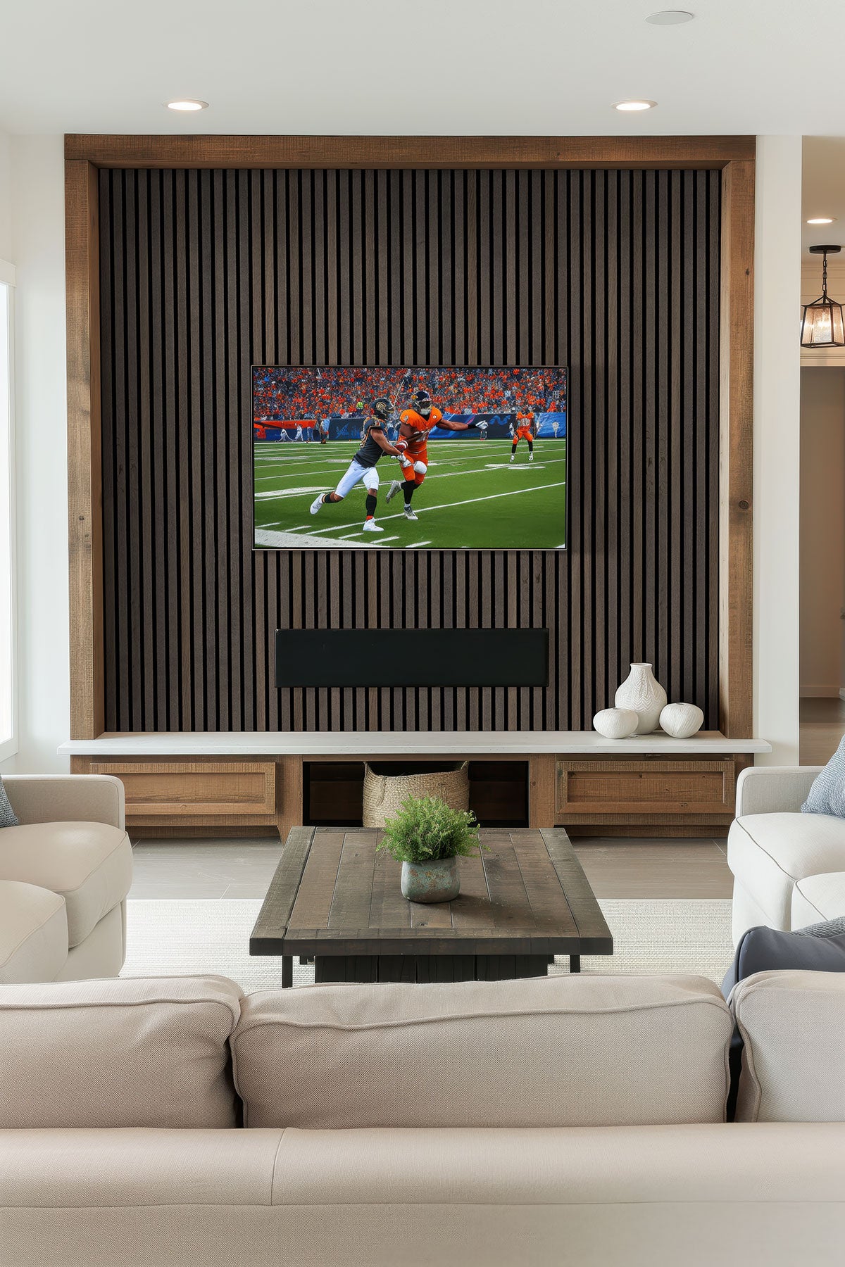 Umber Acoustic Wood Slat Panels