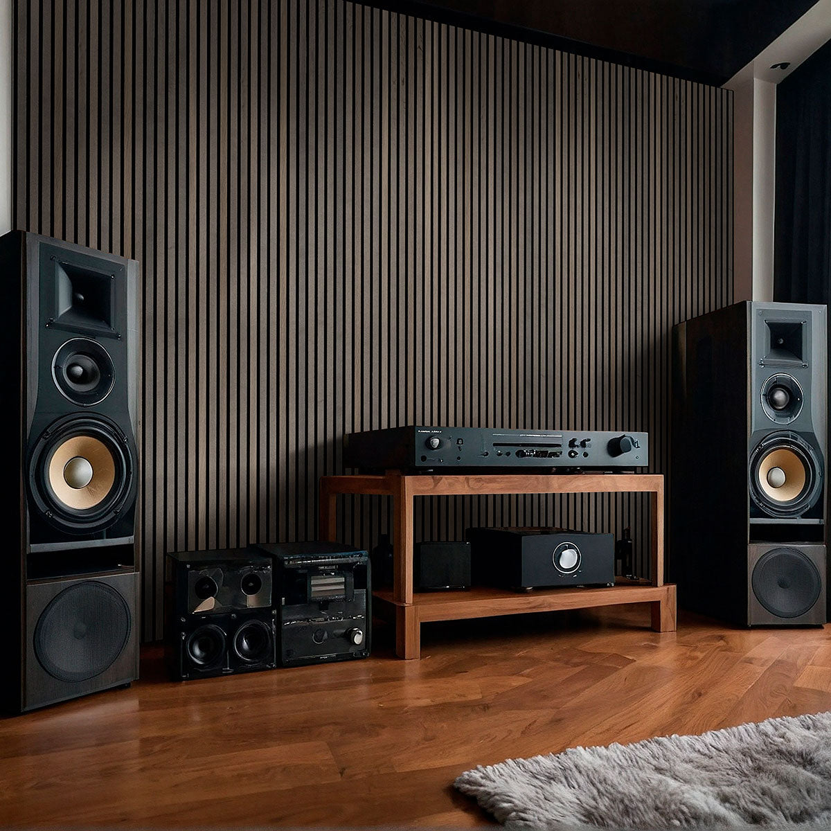 Umber Acoustic Wood Slat Panels