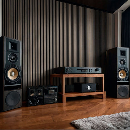 Umber Acoustic Wood Slat Panels