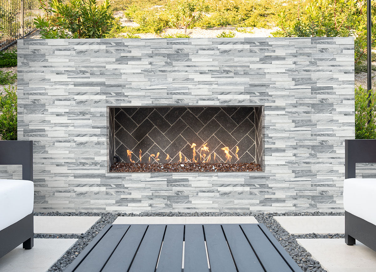 RockMount™ Stacked Stone Panels - Alaska Gray 3D Honed