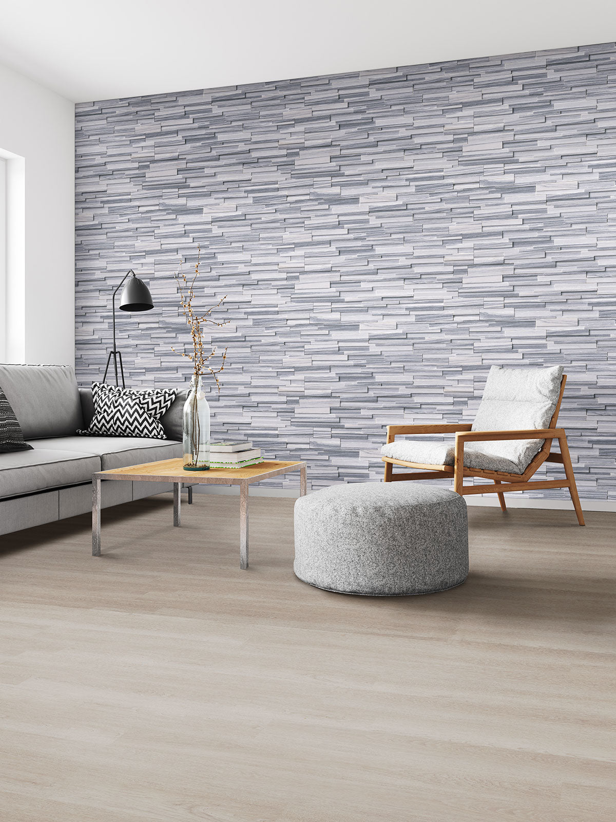 RockMount™ Stacked Stone Panels - Alaska Gray 3D Honed