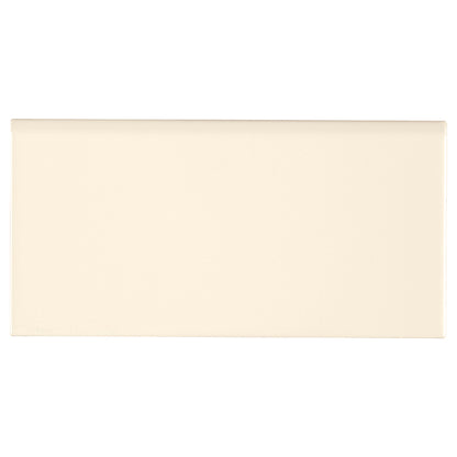 Almond Glossy 3x6 Single Bull Nose