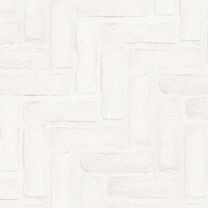 Alpine White Clay Brick Herringbone 2.25x7.5