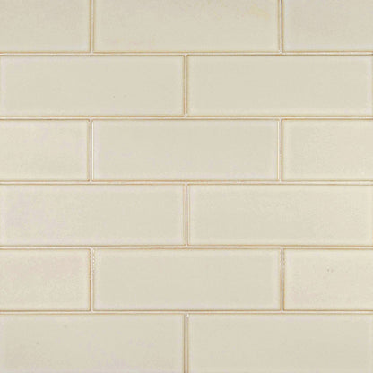 Antique White Glazed Handcrafted 4x12