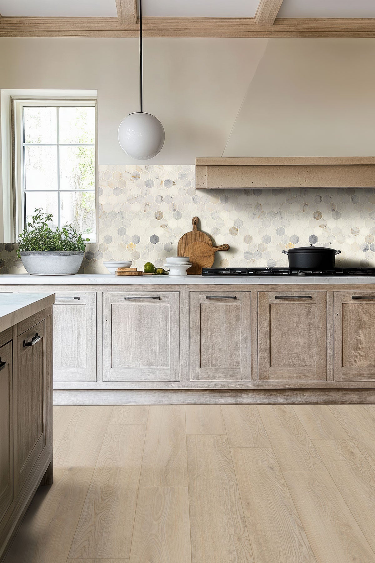 Arabescato Venato White 2" Hexagon Honed