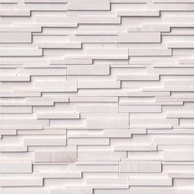Arctic White 3D Honed 6X24 Panel