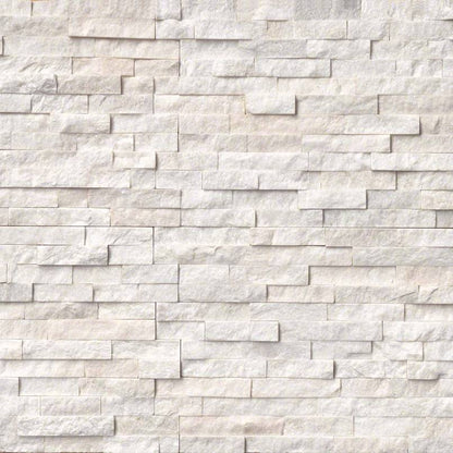 RockMount™ Stacked Stone Panels - Arctic White