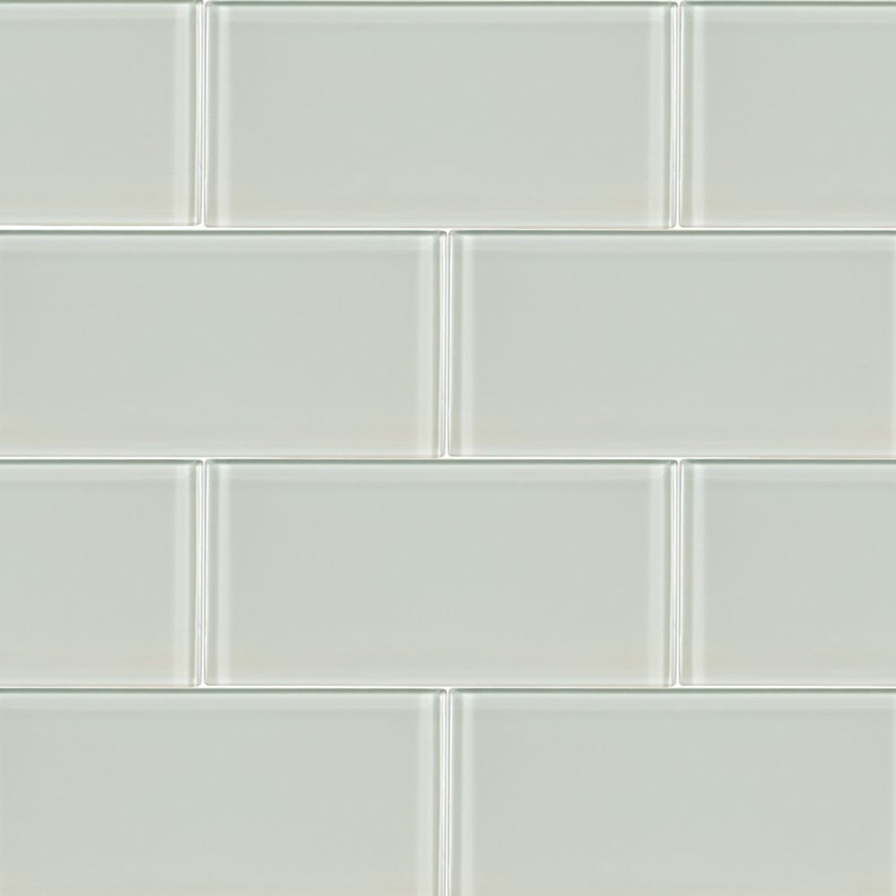 MS International Backsplash Series: Arctic Ice 3x6 Glass Subway Tile SMOT-GL-T-AI36